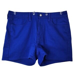 Old Navy High-Rise Wow‎ Shorts Royal Blue Size 12 Womens Stretch Twill 3in EUC
